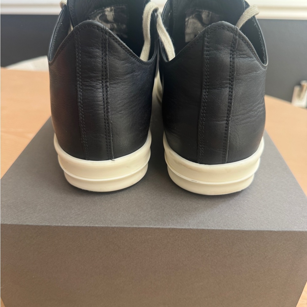 Rick Owens Black and Cream Sneakers - Picture 7 of 12